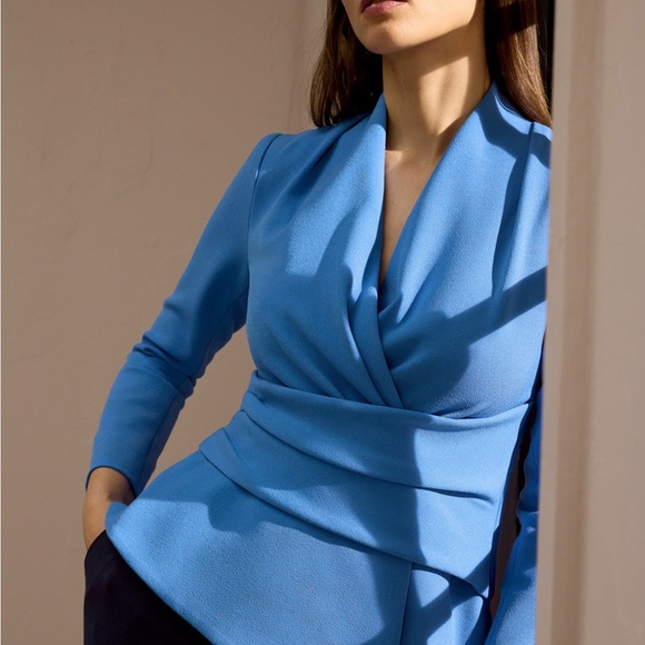 THE FOLD LONDON - Belleville Sculpt Stretch Crepe Top - Picture 3 of 7